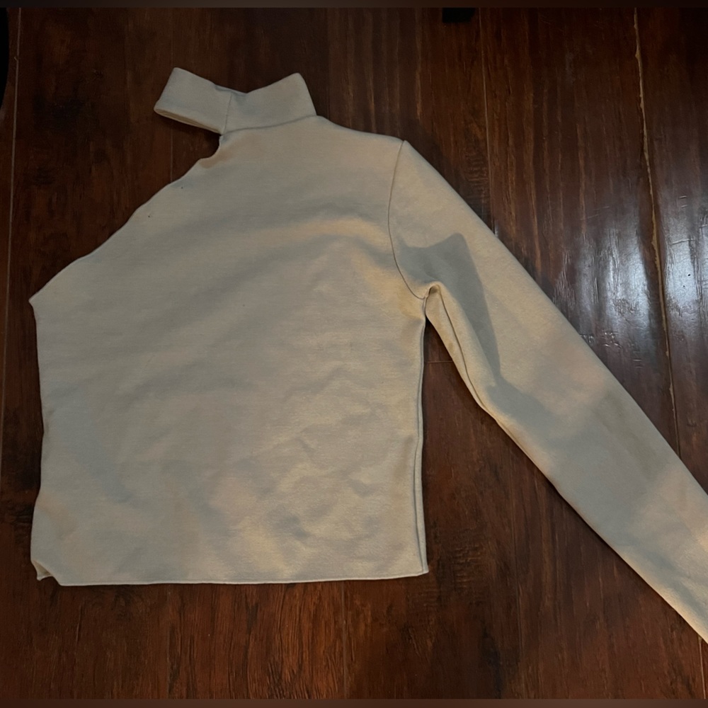 Zara size medium beige one shoulder cropped top - Picture 5 of 7